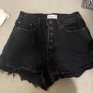 Abercrombie high rise mom shorts